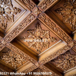 Wooden Classic Ceiling Design Hall Pop Design New No-11122