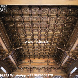 Wooden Classic Ceiling Design Simple Hall Pop Design No-11124