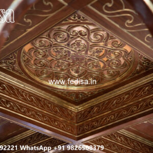 Wooden Classic Ceiling Design L Type Pop Design No-11141
