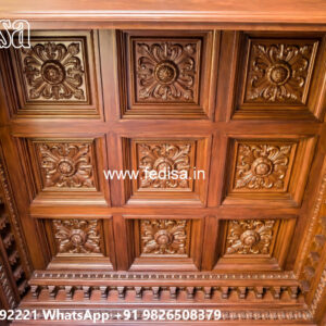 Wooden Classic Ceiling Design Pop Plus Minus Design For Bathroom No-11157
