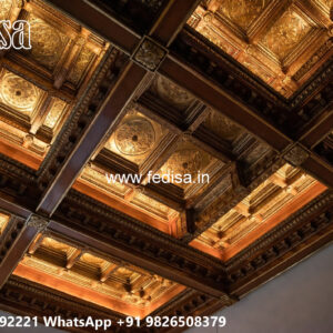 Wooden Classic Ceiling Design Pop Roof Design Plus Minus No-11160