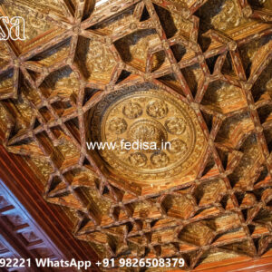 Wooden Classic Ceiling Design Lenter Pop Design No-11162