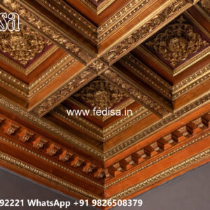 Wooden Classic Ceiling Design Gypsum Pop Design For Hall No-11163