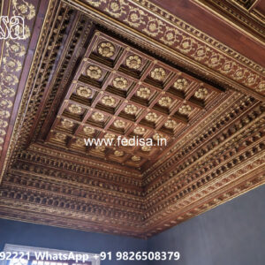 Wooden Classic Ceiling Design Stairs Pop Design Plus Minus No-11165