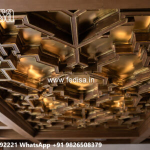 Wooden Classic Ceiling Design Pop Up Ceiling Design No-11176