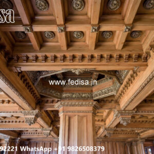 Wooden Classic Ceiling Design Pop Hall New Design No-11183
