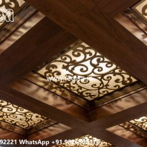 Wooden Classic Ceiling Design Pop Ke Plus Minus Design No-11186