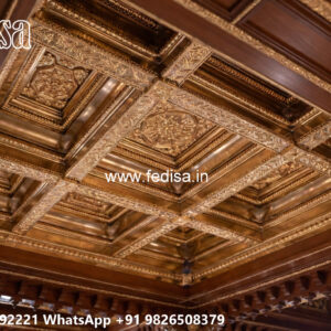 Wooden Classic Ceiling Design Pop Groove Design No-11187