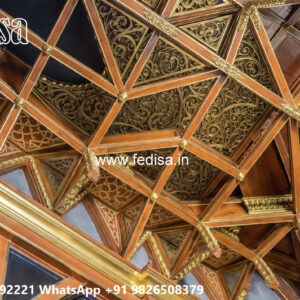 Wooden Classic Ceiling Design New Pop Design For Bedroom No-11190