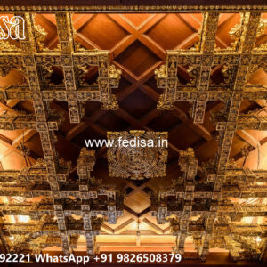 Wooden Classic Ceiling Design Chhat Mein Pop Ke Design No-11211