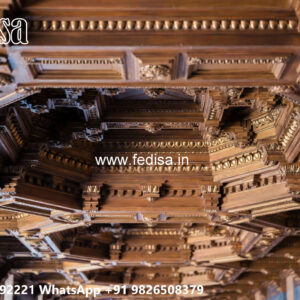 Wooden Classic Ceiling Design Bedroom Wall Pop Design No-11216