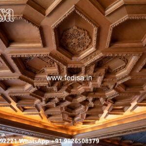 Wooden Classic Ceiling Design Best Cement Pop Design No-11218