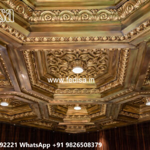 Wooden Classic Ceiling Design Pop New Model Design No-11236