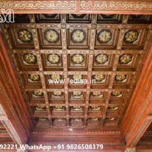 Wooden Classic Ceiling Design Pop For Pooja Room No-11245