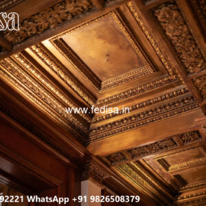 Wooden Classic Ceiling Design Gypsum Ceiling Corner Design Price No-11247