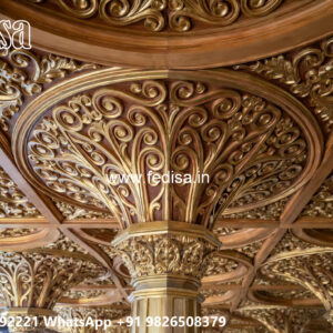 Wooden Classic Ceiling Design Pop Fosiling No-11279
