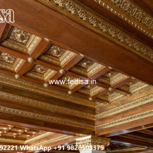 Wooden Classic Ceiling Design Plaster Pop Design No-11282