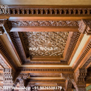 Wooden Classic Ceiling Design Balcony Ceiling Pop Design No-11287