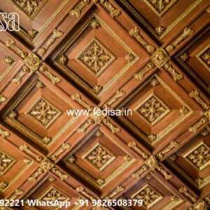 Wooden Classic Ceiling Design Pop Bedroom Design 2026 No-11288