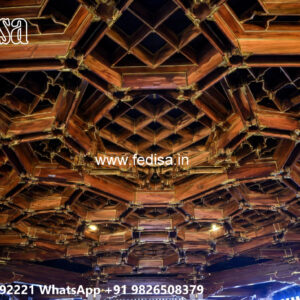 Wooden Classic Ceiling Design Pop Hall Design Latest No-11289