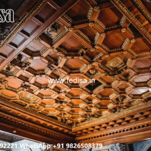 Wooden Classic Ceiling Design Pop Showcase Design No-11291