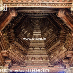 Wooden Classic Ceiling Design Lobby Pop Design 2026 No-11295