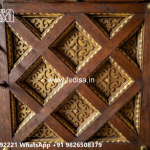 Wooden Classic Ceiling Design Best Ceiling Designs For Hall No-11298