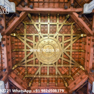 Wooden Classic Ceiling Design Pop Design Tv Unit No-11303