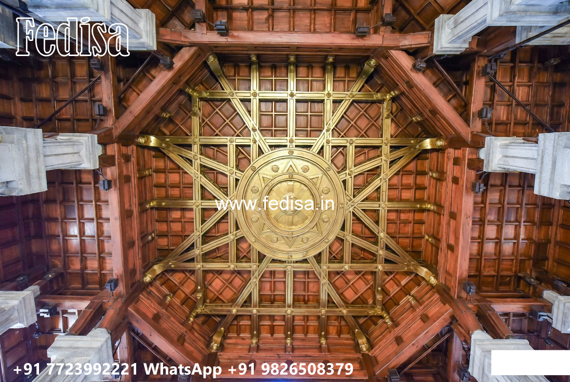 Wooden Classic Ceiling Design Pop Design Tv Unit No-11303