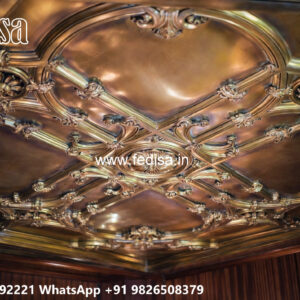 Wooden Classic Ceiling Design Pop Ke Wallpaper No-11308