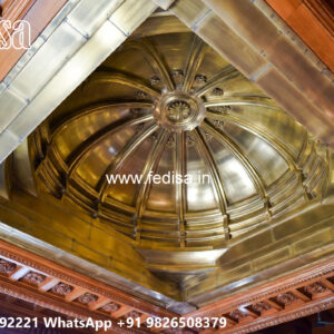 Wooden Classic Ceiling Design Pop Design For L Shaped Hall No-11313