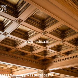 Wooden Classic Ceiling Design Pop Design For Staircase Ceiling No-11327