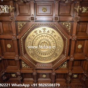 Wooden Classic Ceiling Design Roof Pop Color Design No-11328