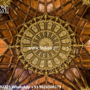 Wooden Classic Ceiling Design Pop Design Hall Plus Minus No-11337
