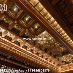 Wooden Classic Ceiling Design Pop Design For Round Pillar No-11347