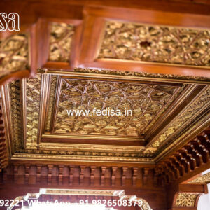 Wooden Classic Ceiling Design Pop Light Color Design No-11352