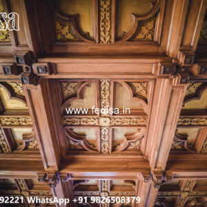 Wooden Classic Ceiling Design Pooja Room Pop No-11359