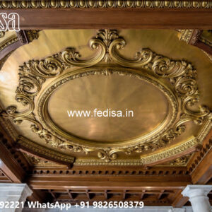 Wooden Classic Ceiling Design Pop Design Guest Room No-11376