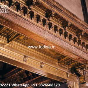 Wooden Classic Ceiling Design Pop Design Round No-11379