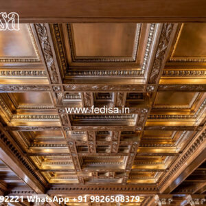 Wooden Classic Ceiling Design Bedroom Ceiling Pop No-11382