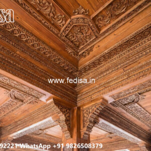 Wooden Classic Ceiling Design Rectangle False Ceiling No-11396