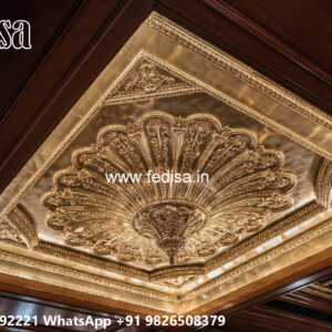 Wooden Classic Ceiling Design Tv Cabinet Pop Design No-11428