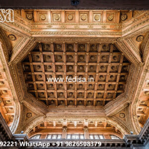 Wooden Classic Ceiling Design Pop Design Bedroom New No-11446