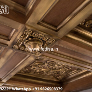 Wooden Classic Ceiling Design Jipsam Pop Dizain No-11448