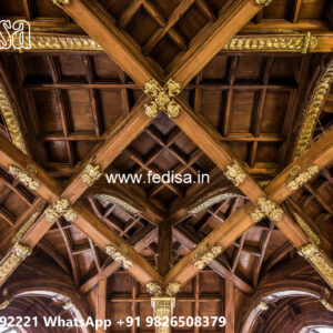 Wooden Classic Ceiling Design Simple Ceiling Plaster Design No-11456