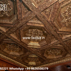 Wooden Classic Ceiling Design Tv Wall Design Pop No-11462
