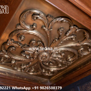Wooden Classic Ceiling Design Pop Partition Wall Design No-11465