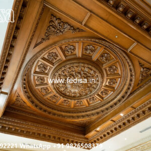 Wooden Classic Ceiling Design 6 Star Pop Design No-11466