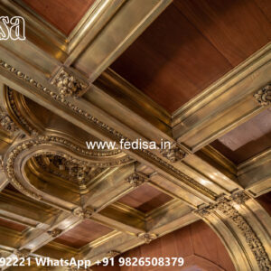 Wooden Classic Ceiling Design Small Hall False Ceiling Design No-11483