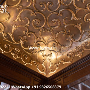 Wooden Classic Ceiling Design Pop Tv Cabinet Design No-11489